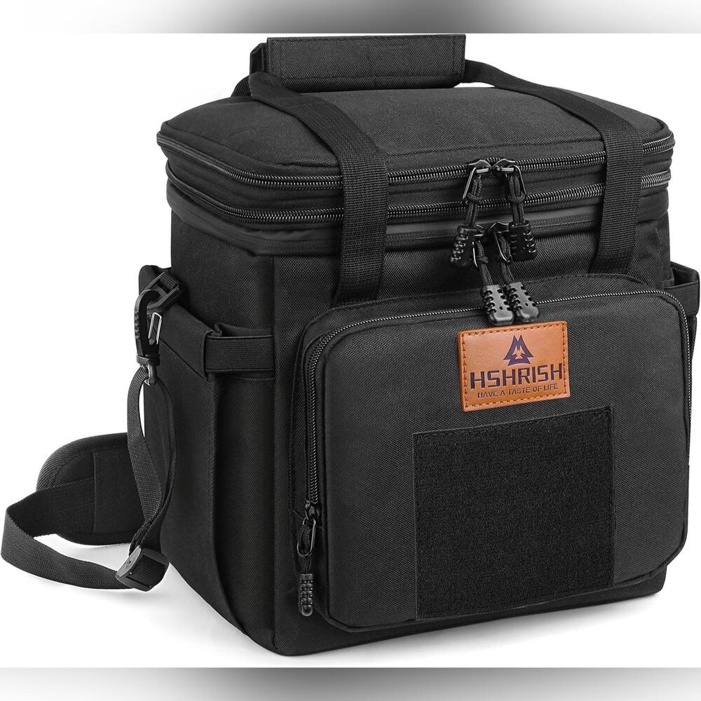 HSHRISH Large Expandable Insulated Waterproof Tactical Cooler Bag, Up to 24 Cans